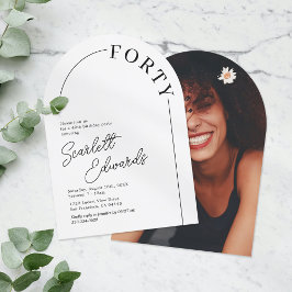 Minimalist Arch Volwassen 40ste verjaardag Kaart