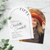 Minimalist Arch Volwassen 50ste verjaardag Kaart