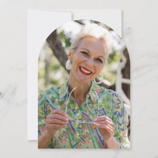 Minimalist Arch Volwassen 60ste verjaardag Kaart (Achterkant)