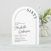 Minimalist Arch Volwassen 60ste verjaardag Kaart (Staand voorkant)