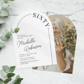 Minimalist Arch Volwassen 60ste verjaardag Kaart