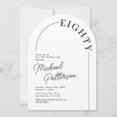 Minimalist Arch Volwassen 80ste verjaardag Kaart (Voorkant)