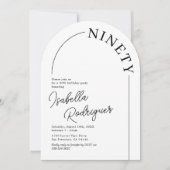 Minimalist Arch Volwassen 90ste verjaardag Kaart (Voorkant)