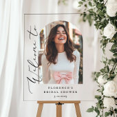 Minimalist Arch Vrijgezellenfeest foto welkom Acryl Bord