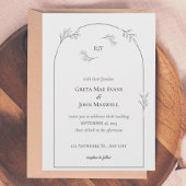 Minimalist Arch Wedding Invitation Kaart