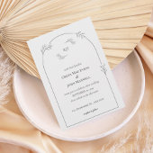 Minimalist Arch Wedding Invitation Kaart