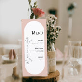 Minimalist Arch Wedding Menu Card