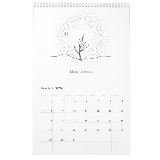 Minimalist Architect Modern B&W 2026 Kalender (Mar 2026)