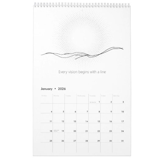 Minimalist Architect Modern B&W 2026 Kalender (Jan 2026)