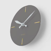 Minimalist Architectural Wall Clock - Modern  Ronde Klok (Hoek)