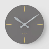 Minimalist Architectural Wall Clock - Modern  Ronde Klok (Voorkant)