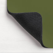 Minimalist Army Green Mouse Pad with Elegant Touch Muismat (Hoek)