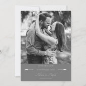 Minimalist Arrows Foto | Grijs Save The Date (Voorkant)