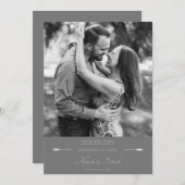 Minimalist Arrows Foto | Grijs Save The Date (Voorkant / Achterkant)