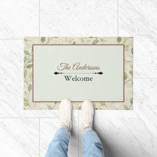 Minimalist Art Doormat | Personalized Family Name Deurmat