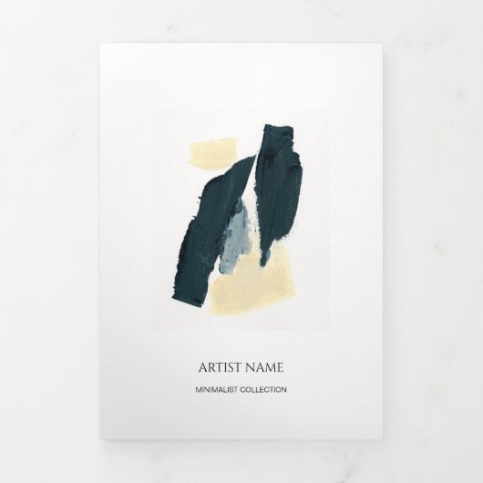 Minimalist Artist Trifold Portfolio Brochure Drieluik Kaart (Cover)