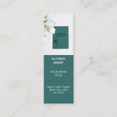 Minimalist Author Bookmark Template with Book Cove Mini Visitekaartje (Voorkant)