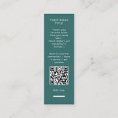 Minimalist Author Bookmark Template with Book Cove Mini Visitekaartje (Achterkant)