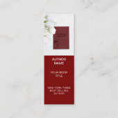 Minimalist Author Bookmark Template with Book Cove Mini Visitekaartje (Voorkant)