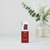 Minimalist Author Bookmark Template with Book Cove Mini Visitekaartje (Staand voorkant)