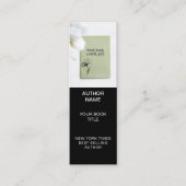 Minimalist Author Bookmark Template with Book Cove Mini Visitekaartje (Voorkant)