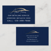 Minimalist automotive gold car line Business Card Visitekaartje (Voorkant / Achterkant)