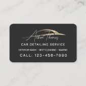 Minimalist automotive gold car line Business Card Visitekaartje (Voorkant)