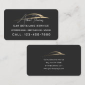 Minimalist automotive gold car line Business Card Visitekaartje (Voorkant / Achterkant)