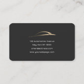 Minimalist automotive gold car line Business Card Visitekaartje (Achterkant)