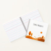 Minimalist Autumn Landscape Notebook Notitieboek (Binnen)