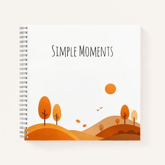 Minimalist Autumn Landscape Notebook Notitieboek (Voorkant)