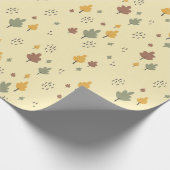 Minimalist Autumn Leaves  Cadeaupapier (Hoek)