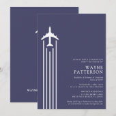 Minimalist Aviation Flight School Piloot Afstudere Kaart (Voorkant / Achterkant)