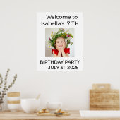 Minimalist Baby Birthday Invitation with Photo Poster (Keuken)
