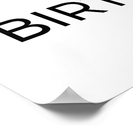 Minimalist Baby Birthday Invitation with Photo Poster (Hoek)