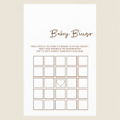 Minimalist Baby Gift Bingo Game Flyer