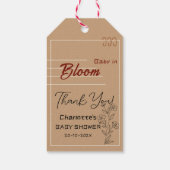 Minimalist Baby In Bloom Wildflower Baby Shower Cadeaulabel (Achterkant)