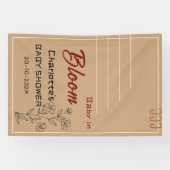 Minimalist Baby In Bloom Wildflower Baby Shower Spandoek (Horizontaal)