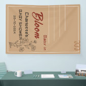 Minimalist Baby In Bloom Wildflower Baby Shower Spandoek (Beurs)