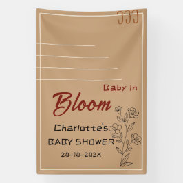 Minimalist Baby In Bloom Wildflower Baby Shower Spandoek