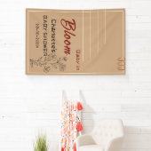 Minimalist Baby In Bloom Wildflower Baby Shower Spandoek (Insitu)