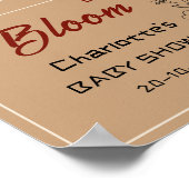 Minimalist Baby In Bloom Wildflower Baby Welcome Poster (Hoek)