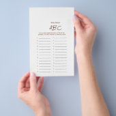 Minimalist Baby Name ABC Game Flyer (Hand)