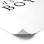 Minimalist Baby Shower It's a Boy Sign Poster (Hoek)