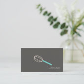 Minimalist Baker Cake Whisk Logo Bakkerij Visitekaartje (Staand voorkant)