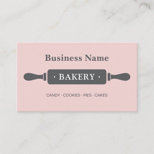 Minimalist Bakery Pink Visitekaartje (Voorkant)