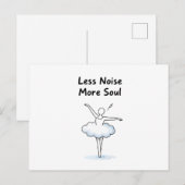 Minimalist Ballet Dancer Soul Quote Art Briefkaart (Voorkant / Achterkant)
