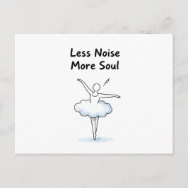 Minimalist Ballet Dancer Soul Quote Art Briefkaart
