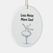 Minimalist Ballet Dancer Soul Quote Art Keramisch Ornament (Rechts)