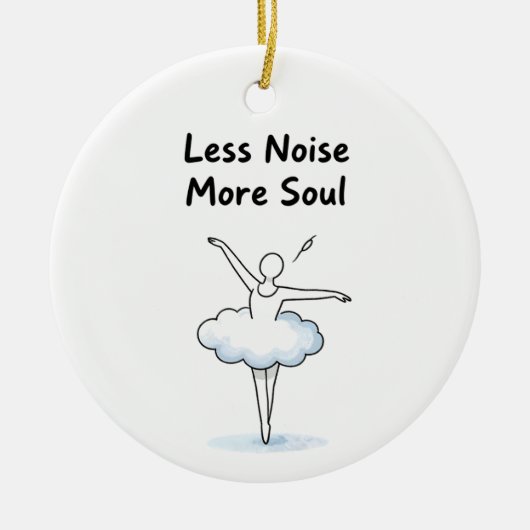 Minimalist Ballet Dancer Soul Quote Art Keramisch Ornament (Voorkant)